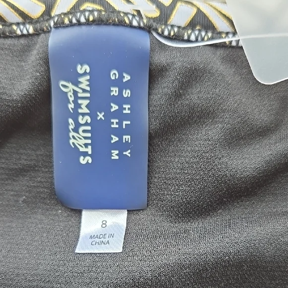 NWT Ashley Graham × Swimsuits For All Hi-Rise Open-side Bikini Bottom US 8 - Picture 7 of 8